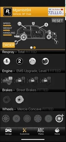 matrícula personalizada em GTA Online