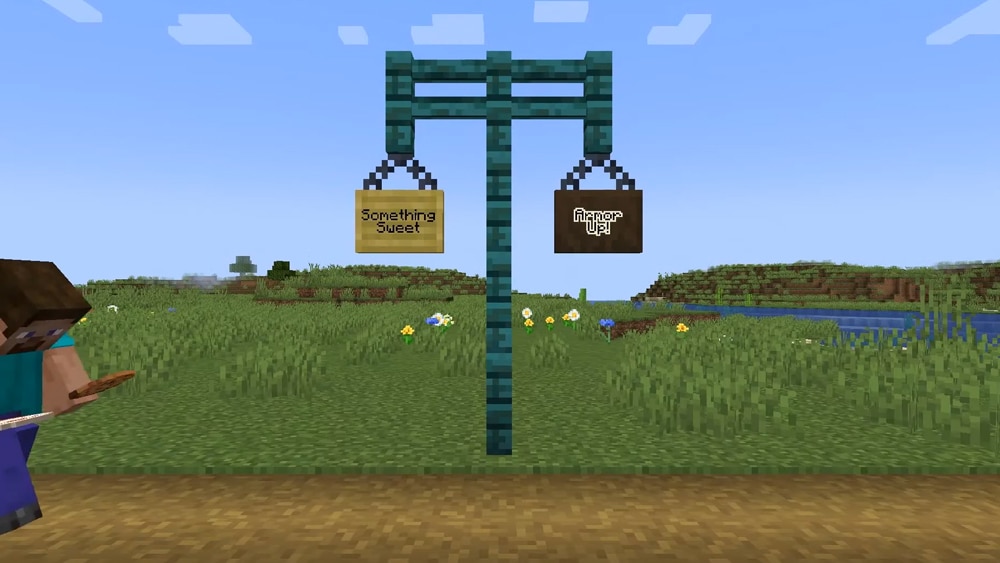 Minecraft 120 Sinal de suspensão