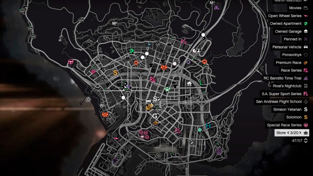 Lojas mapear GTA Online
