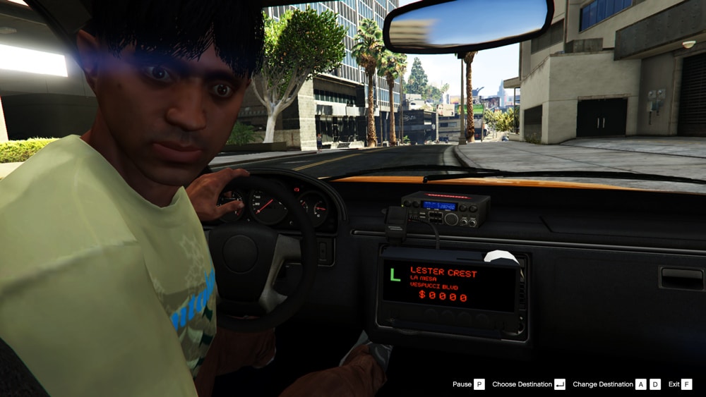 GTA Online Selecione destino de táxi