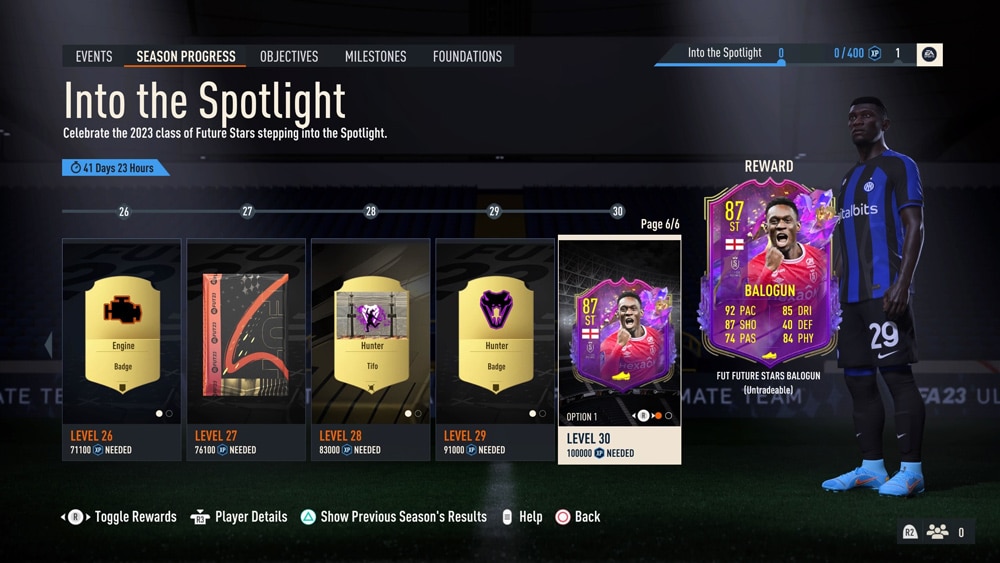 fifa 23 temporada 4 recompensa nivel 30