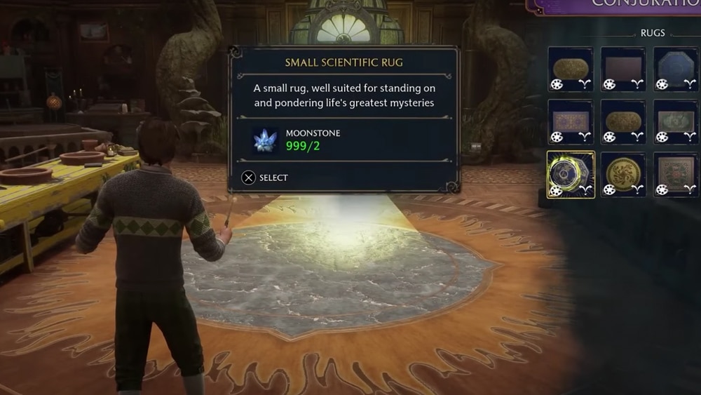 Uso de Opalo Moonstone legado de Hogwarts