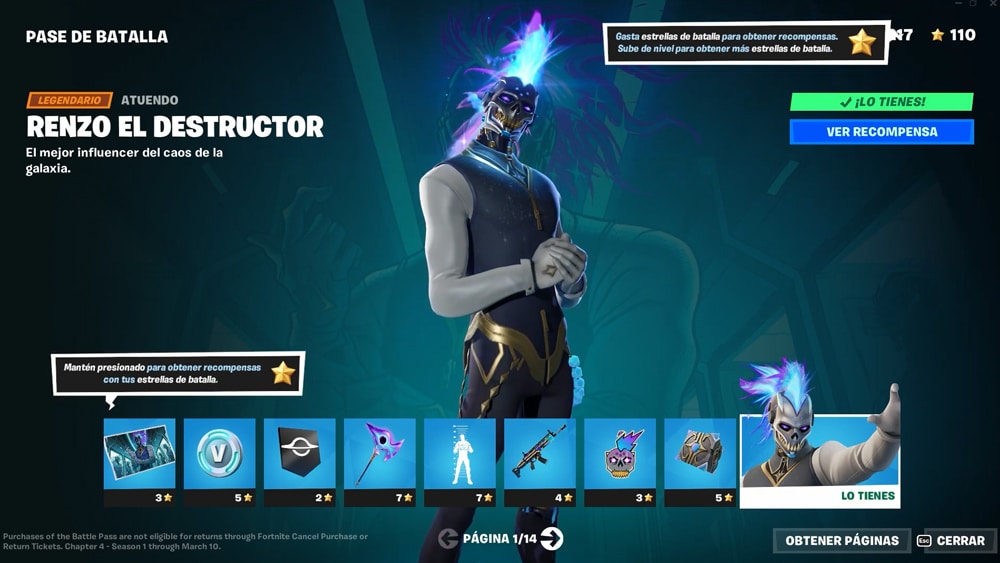 Fortnite Todas as skins