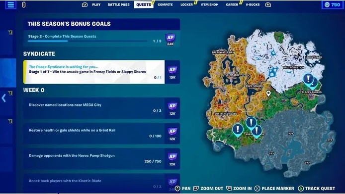 Missões Fortnite Capítulo 4 Temporada 2