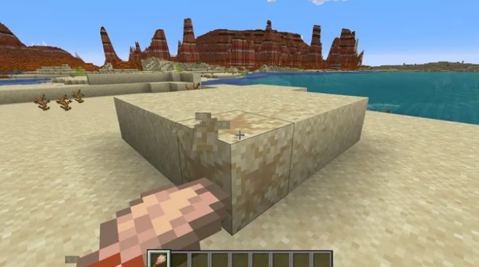 Suspicious Sand em Minecraft
