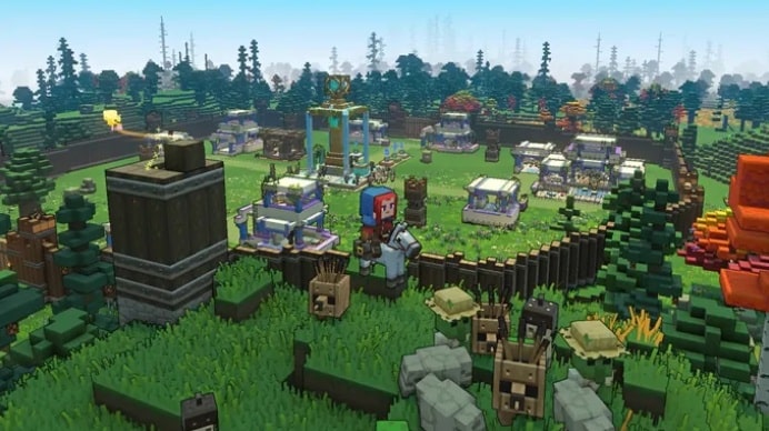 Minecraft Legends é open-world