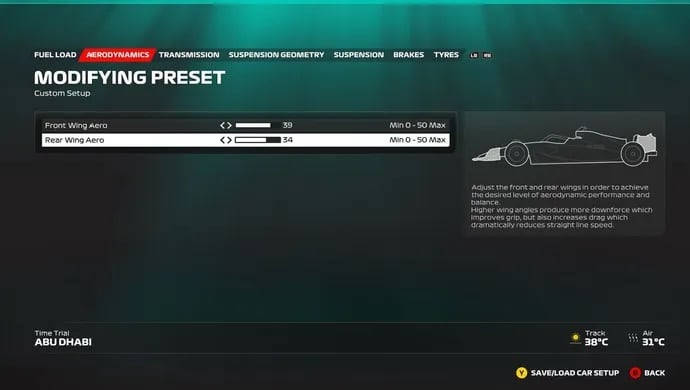 F1 23 Configuração Abu Dhabi 1