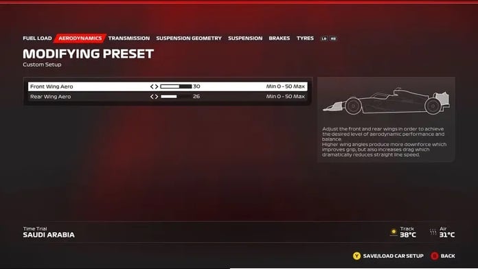 F1 23 Configuração Arábia Saudita
