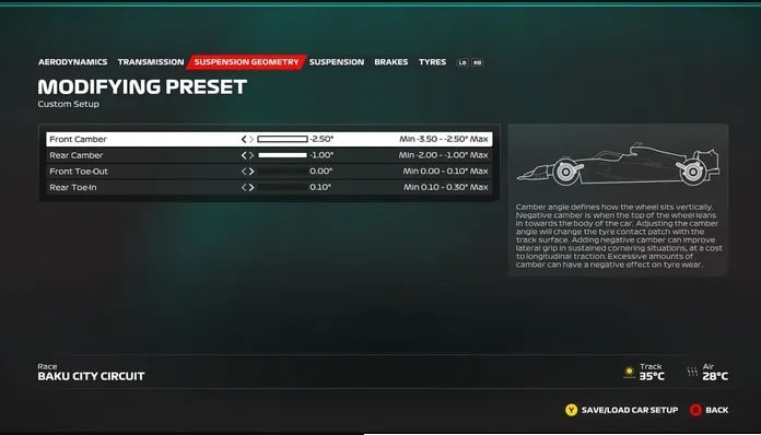 F1 23 Configuração Baku 2