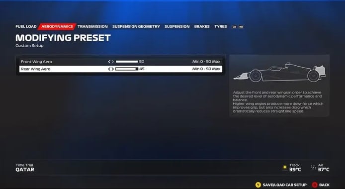 F1 23 Configuração Qatar