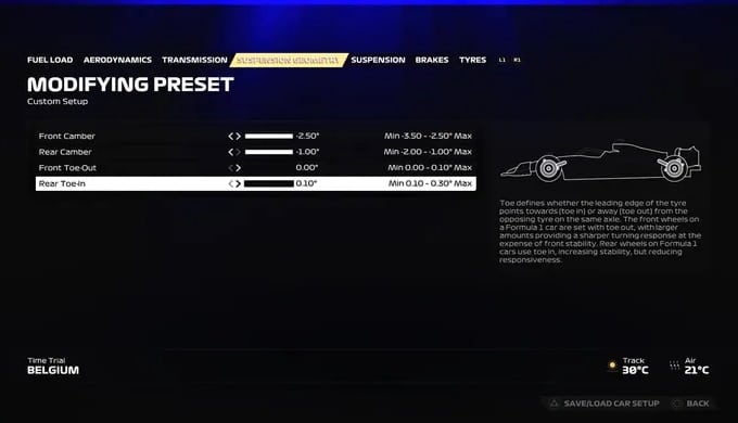 F1 23 Configuração da Bélgica 2