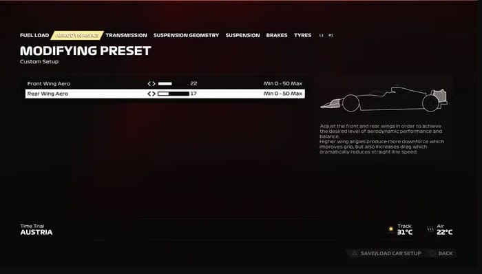 F1 23 Configuração Áustria