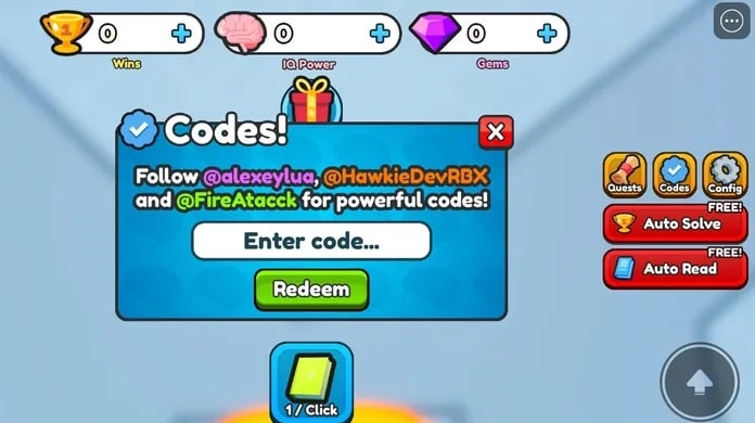 Códigos IQ Wars Simulator