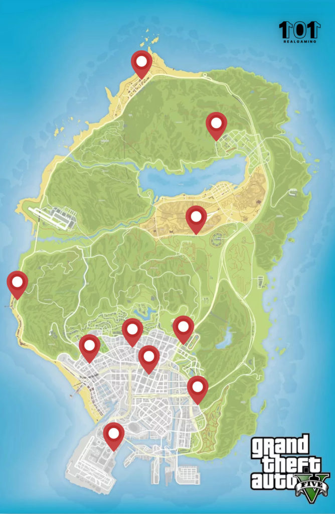 GTA Online Locais dos Camiões Blindados 1