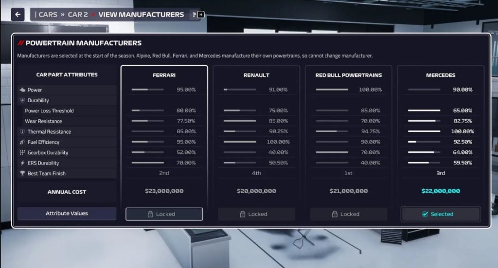 Guia de motor F1 Manager 2023